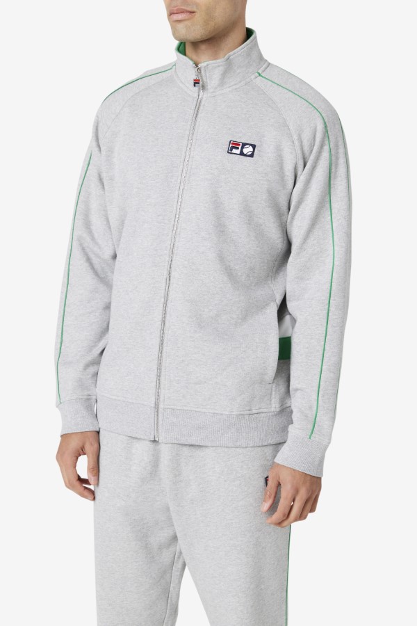 Sutton Track Jacket Light Grey/Jelly Bean/White Fila