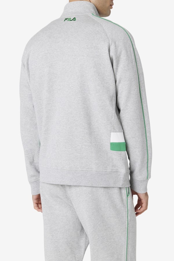 Sutton Track Jacket Light Grey/Jelly Bean/White Fila