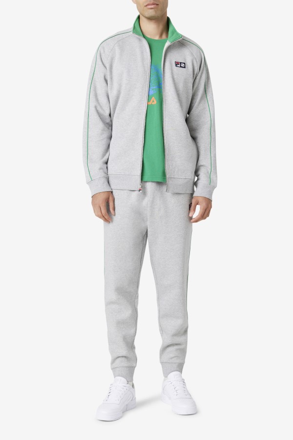 Sutton Track Jacket Light Grey/Jelly Bean/White Fila