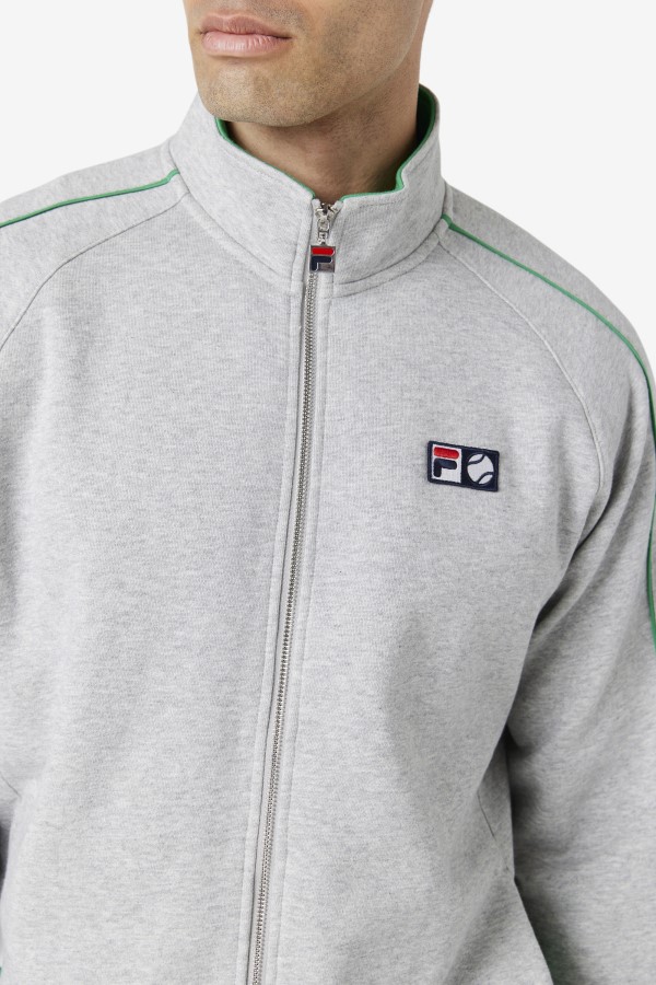 Sutton Track Jacket Light Grey/Jelly Bean/White Fila