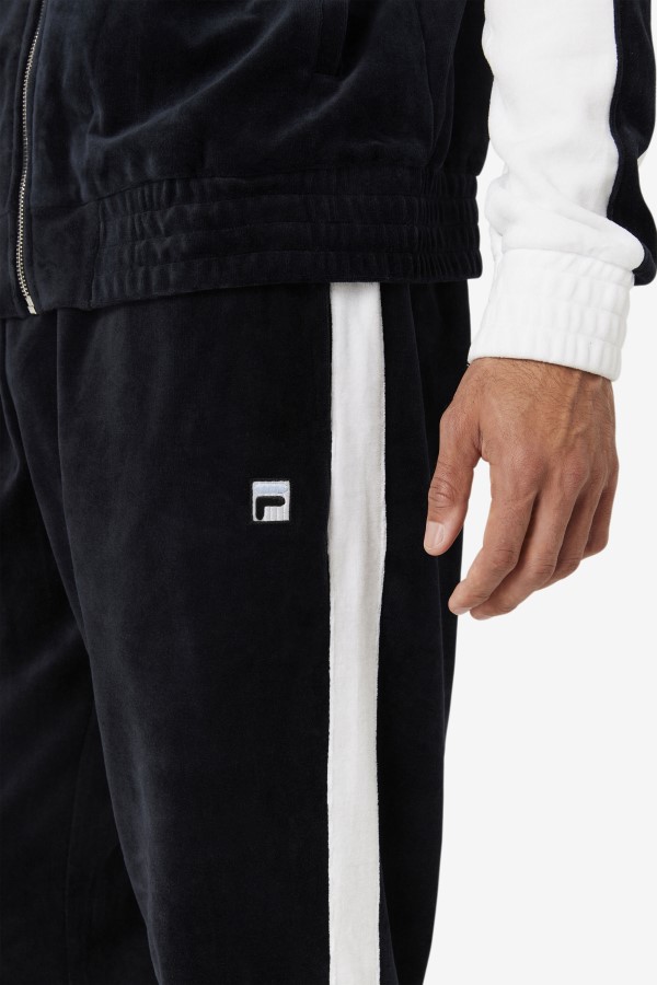 Black/White/Skyway Fila Brice Velour Pant