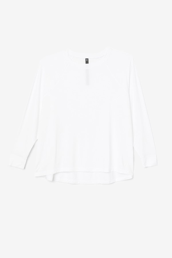Fi-Lux Mesh Back Long Sleeve Crew Fila White
