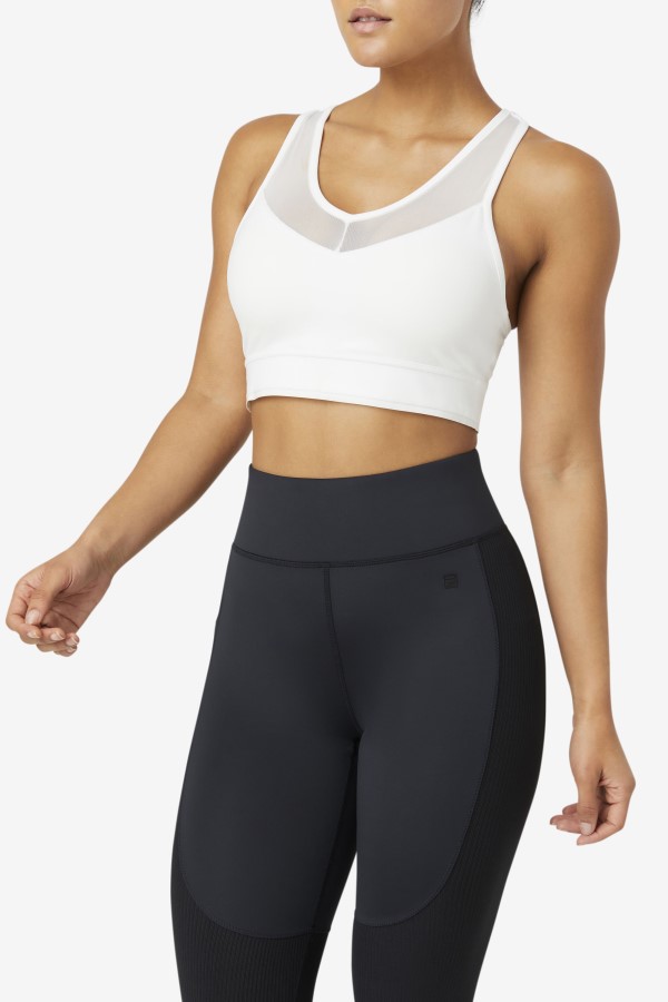 White Fila Uplift Racerback Bra Top