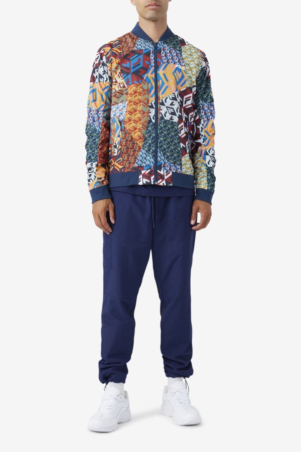 Mav Bomber Jacket Ocean/Yellow/White Fila
