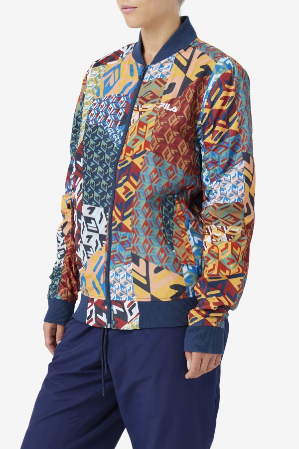 Mav Bomber Jacket Ocean/Yellow/White Fila