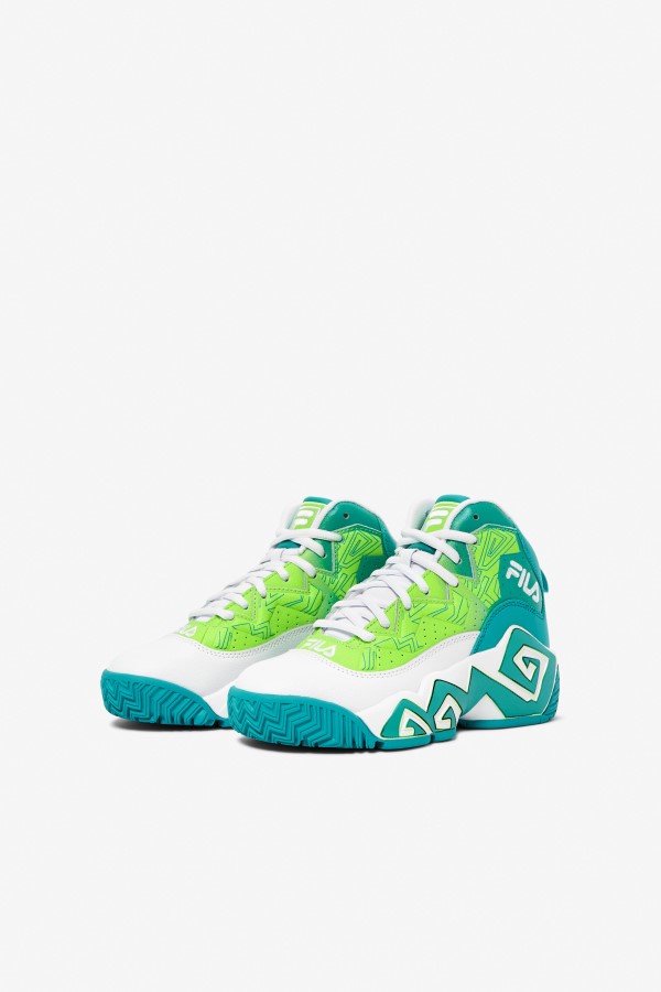 Big Kids\' Mb White/Ceramic/Green Fila