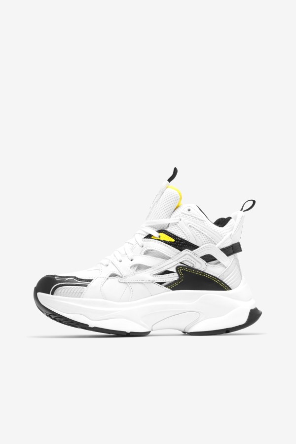 Fila Women\'s Hallasan Mid Premium White/Black/Lemon Tonic