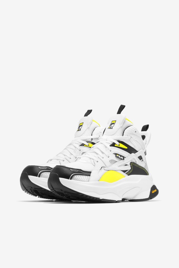 Fila Women\'s Hallasan Mid Premium White/Black/Lemon Tonic