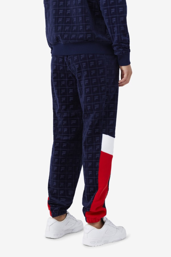 Navy/Red/White Helen Velour Jogger Fila