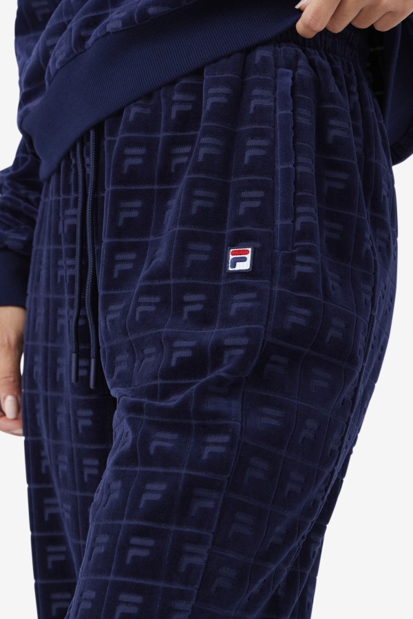 Navy/Red/White Helen Velour Jogger Fila
