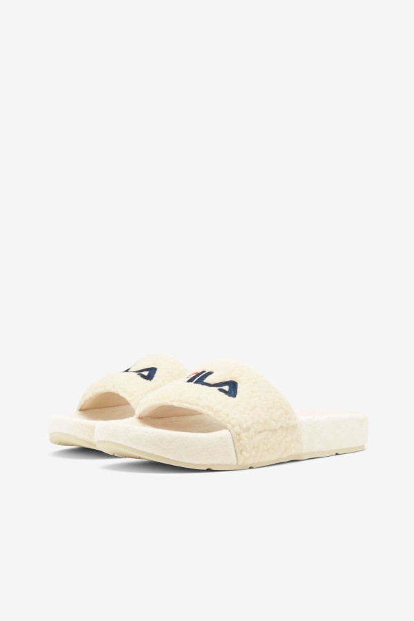 Cream/Navy/Red Fila Women\'s Fuzzy Drifter
