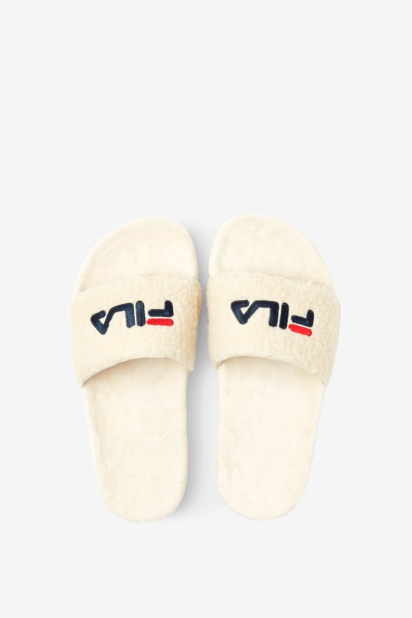 Cream/Navy/Red Fila Women\'s Fuzzy Drifter