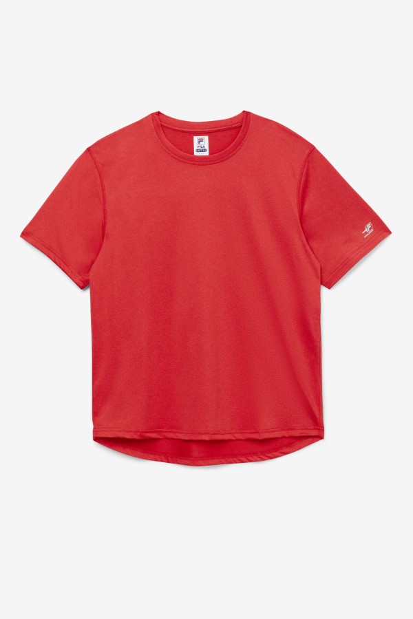 Fila Red Pickleball Scallop Hem Crew