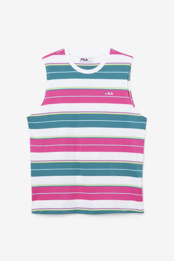 White/Purple/Bayou Sandu Sleeveless Tee Fila