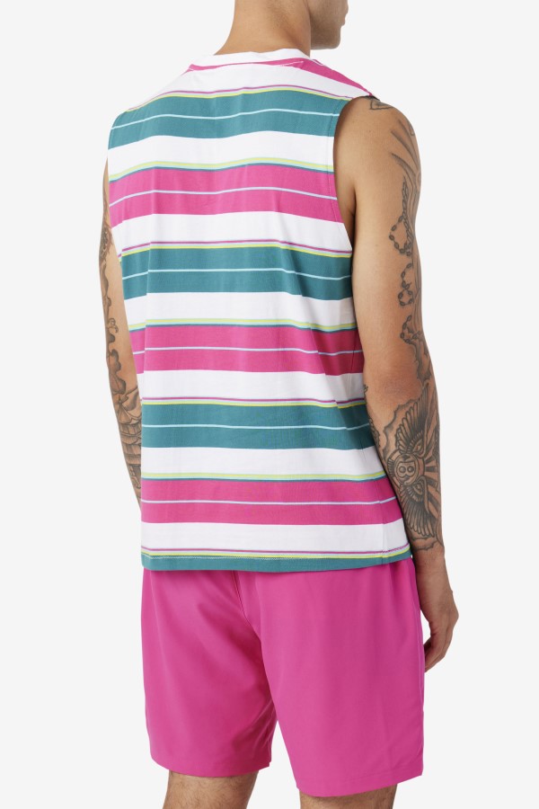White/Purple/Bayou Sandu Sleeveless Tee Fila