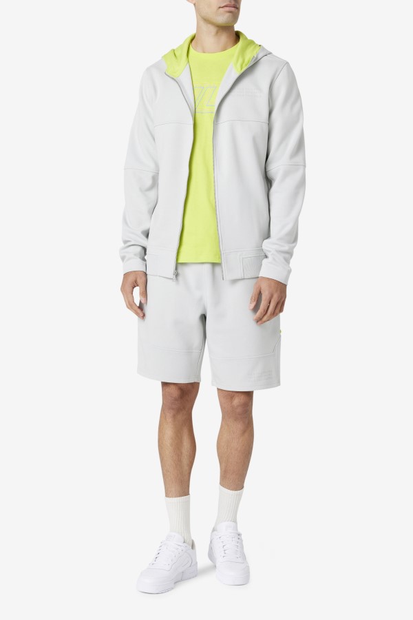 Kayra Full Zip Hoodie Fila Stone/Lime Punch