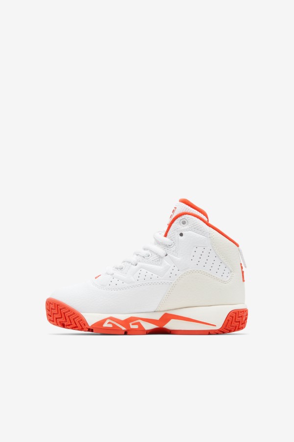 Little Kids\' Mb White/Mandarin Red/Gardenia Fila