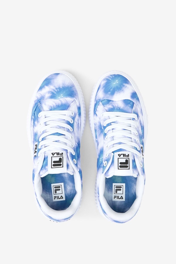 Fila Bright Cobalt/Storm Blue/White Women\'s Sandblast Oversole Tie Dye
