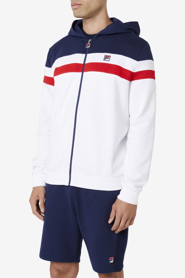 White/Navy/Red Fila Arlo Hoodie