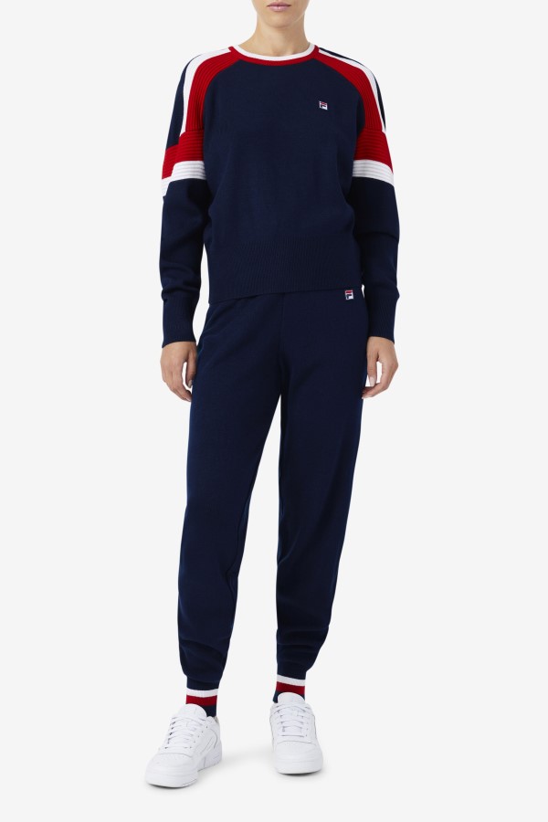 Frankie Knit Pant Fila Navy/Red/White