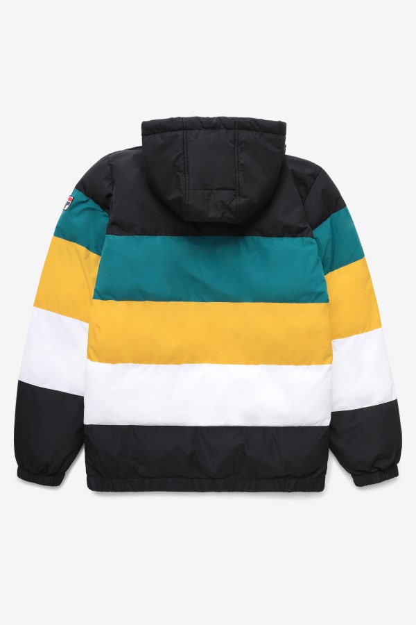 Black/Harbour Blue/Gold Fila giovanni puffa jacket