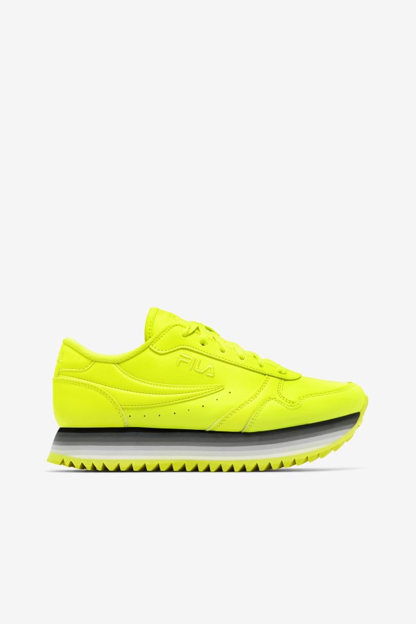 Women's Orbit Stripe Fila Yellow/Black/Brilliant White
