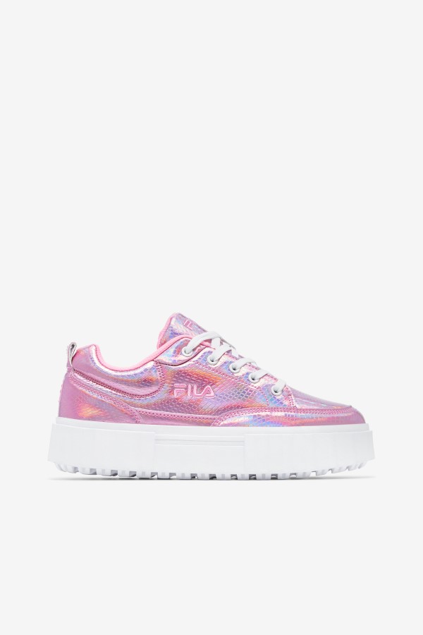 Cotton Candy/White Fila Women's Sandblast Iridescent Snake