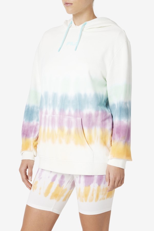 Aerolynn Tie Dye Hoodie White Tie Dye Fila