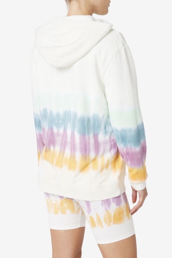 Aerolynn Tie Dye Hoodie White Tie Dye Fila