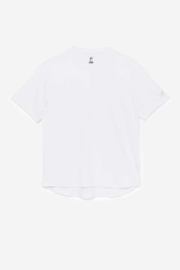 White Pickleball Scallop Hem Crew Fila