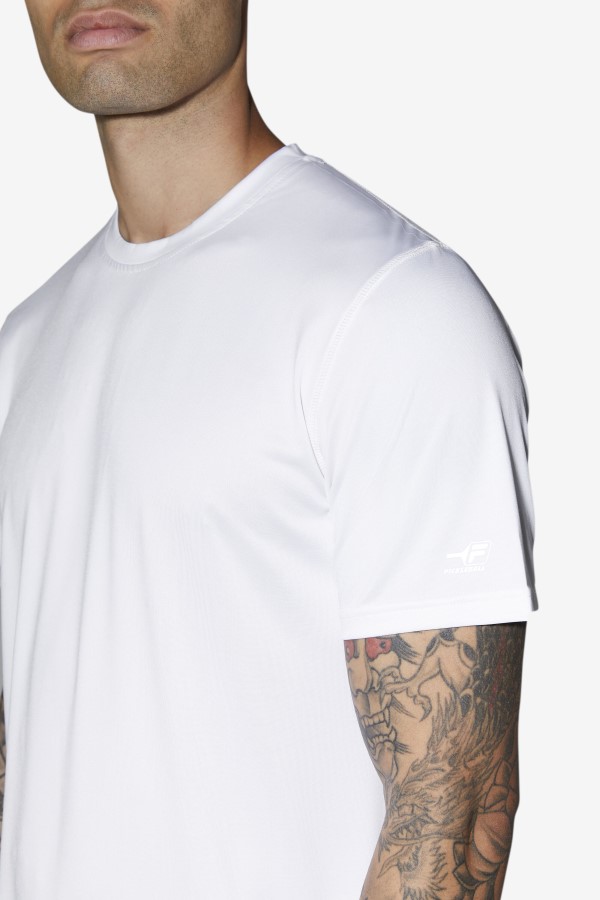 White Pickleball Scallop Hem Crew Fila