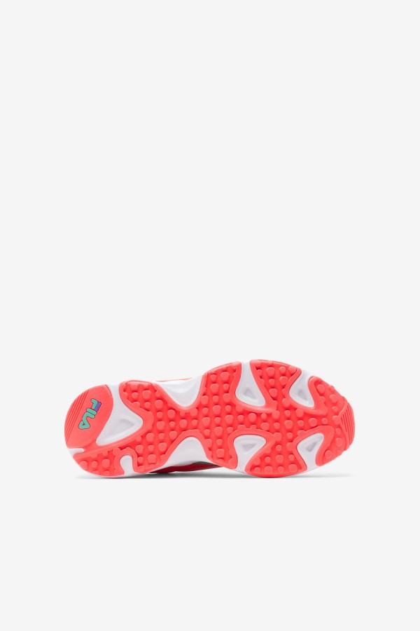 Fila Little Kids\' Ray Tracer Apex White/Fiery Coral/Purple