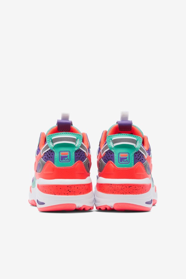 Fila Little Kids\' Ray Tracer Apex White/Fiery Coral/Purple