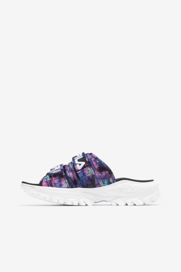 Fila Women\'s Tie Dye Outdoor Slide Multi/Black/White