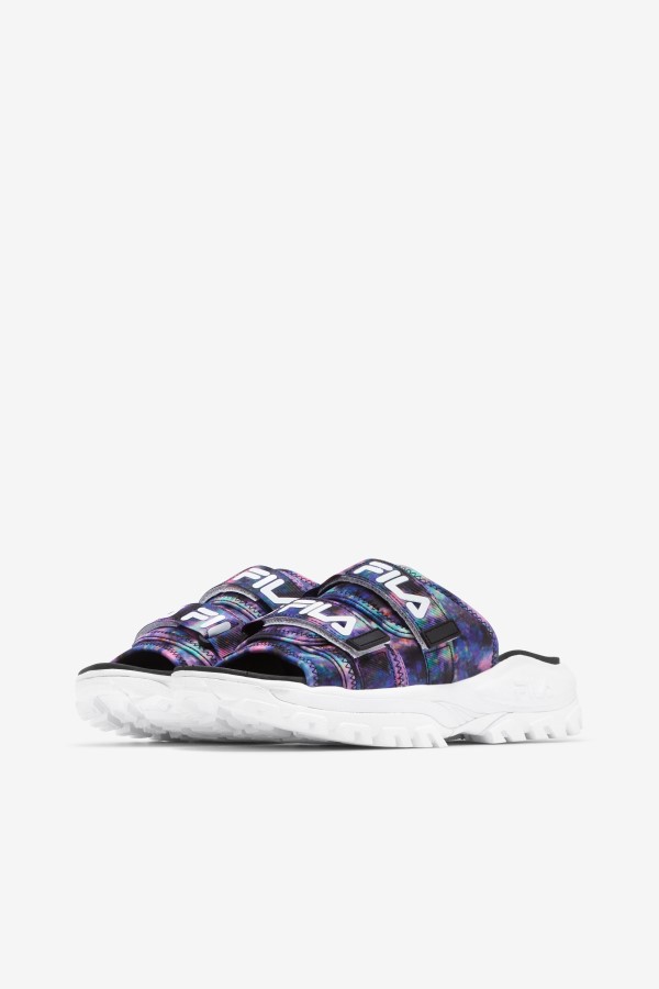 Fila Women\'s Tie Dye Outdoor Slide Multi/Black/White