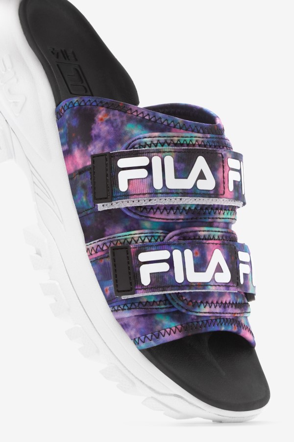Fila Women\'s Tie Dye Outdoor Slide Multi/Black/White