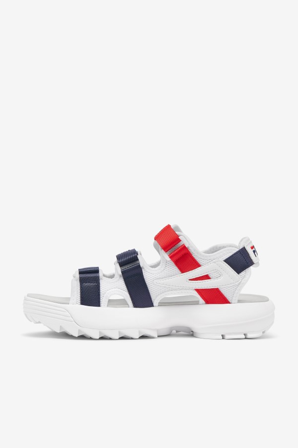 Fila Men\'s Disruptor Sandal White/Navy/Red