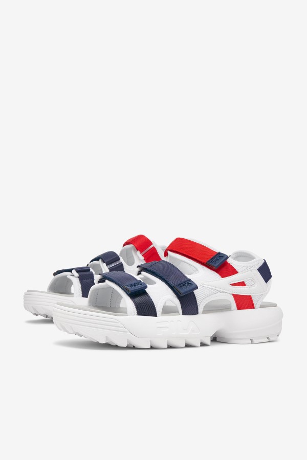 Fila Men\'s Disruptor Sandal White/Navy/Red