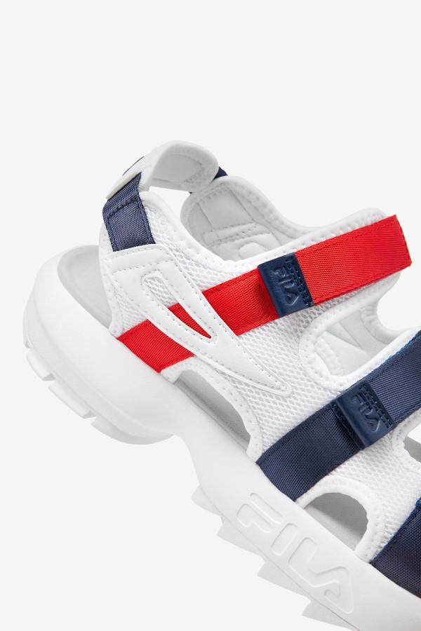 Fila Men\'s Disruptor Sandal White/Navy/Red
