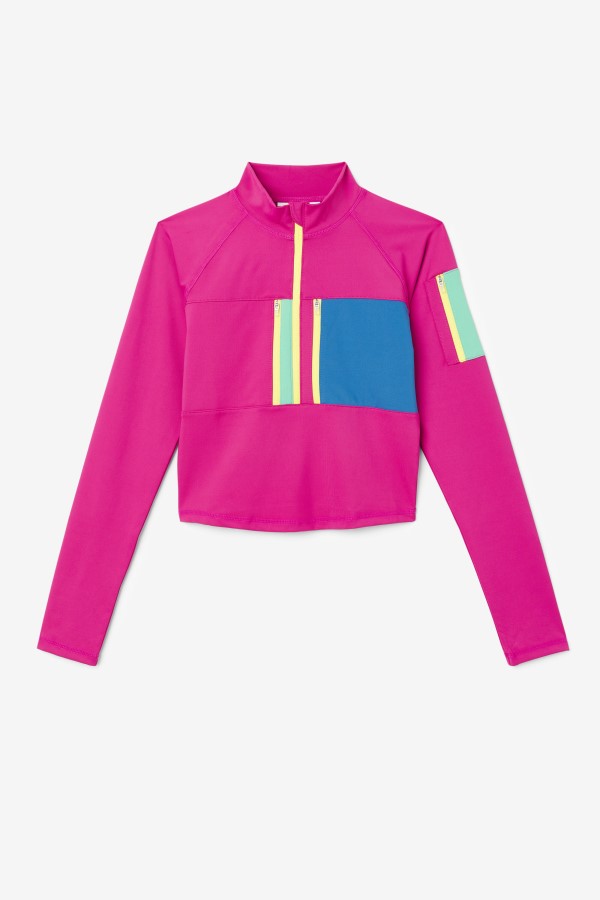 Festival Fuchsia Fila Teaganne Performance Half Zip