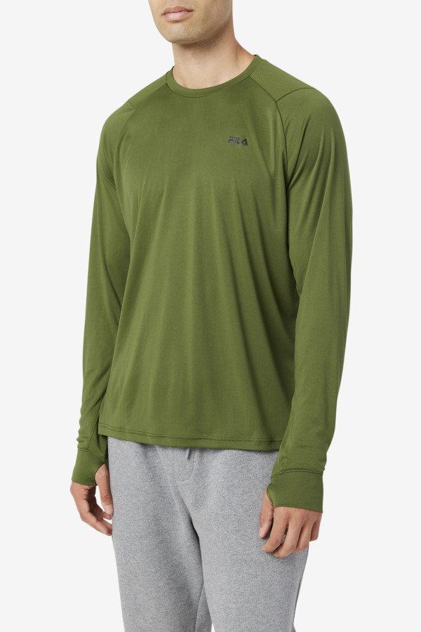 Jazam Long Sleeve Crew Chive/Black Fila