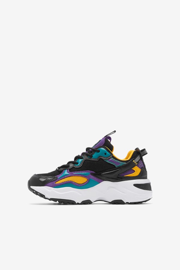 Black/Purple/White Little Kids\' Ray tracer Apex Fila