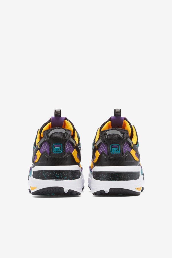 Black/Purple/White Little Kids\' Ray tracer Apex Fila