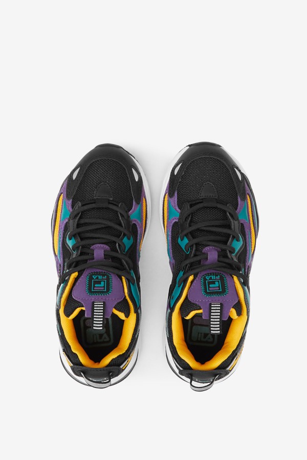 Black/Purple/White Little Kids\' Ray tracer Apex Fila