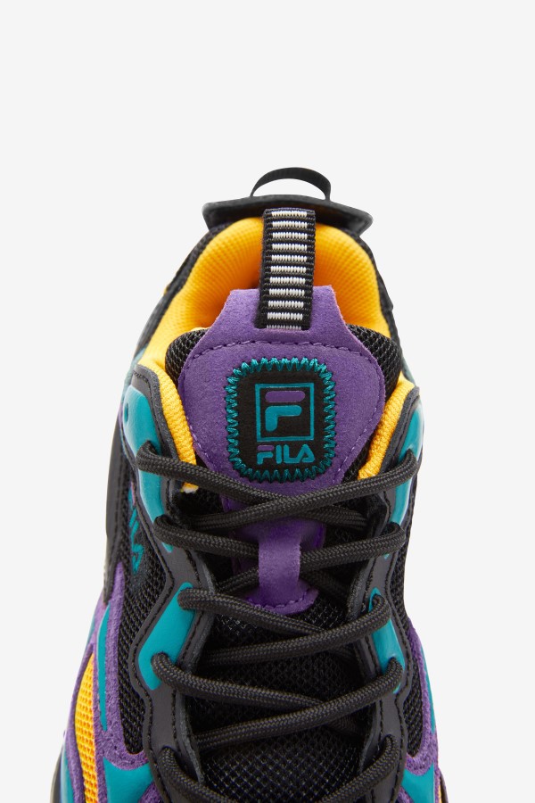Black/Purple/White Little Kids\' Ray tracer Apex Fila