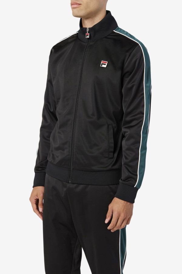 Black/June Bug/White Fila Wicks Track Jacket