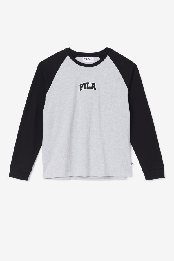 Chet Raglan Tee Fila Light Grey Marl/Black