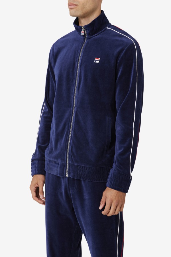Fila Navy/White/Red Deverall Velour Jacket