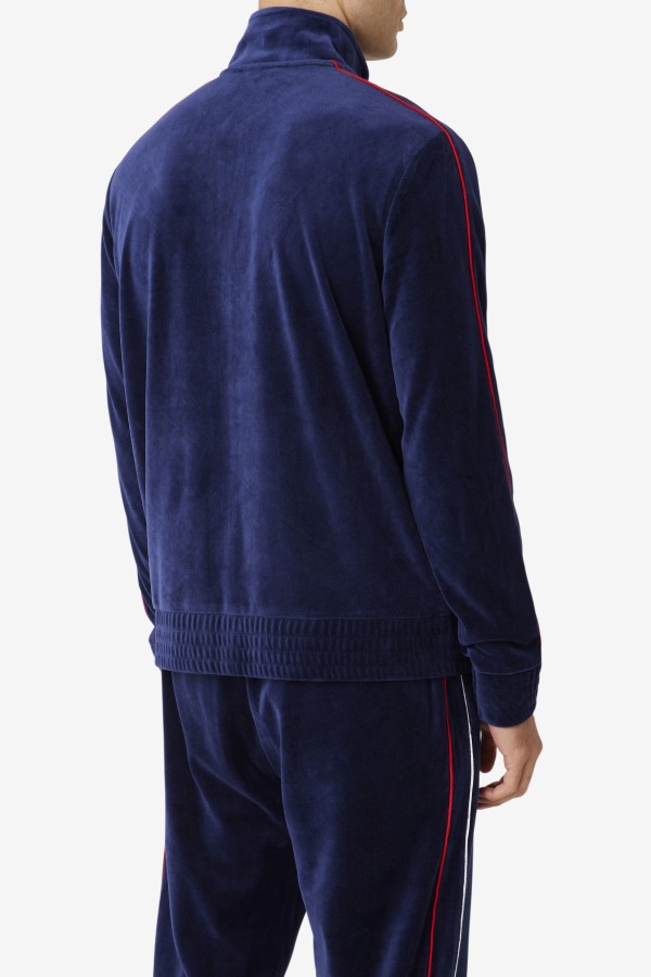 Fila Navy/White/Red Deverall Velour Jacket