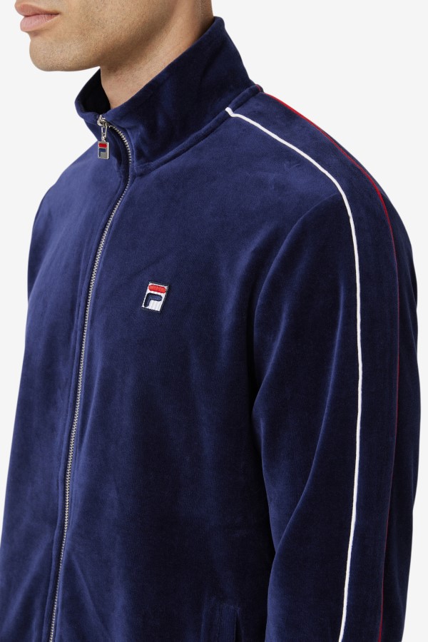 Fila Navy/White/Red Deverall Velour Jacket